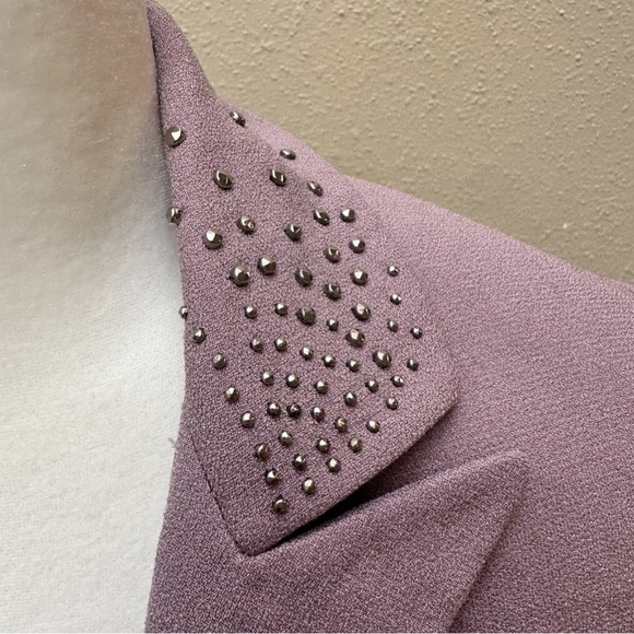 Vintage Y2K Zelda Lavender Purple Studded Blazer Office Siren Fitted 6 Small - Picture 3 of 8